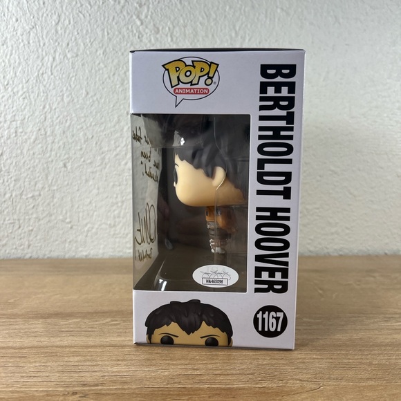 Bertholdt Hoover Funko Pop #1167 Attack On Titan Signed Autograph COA NEAR MINT